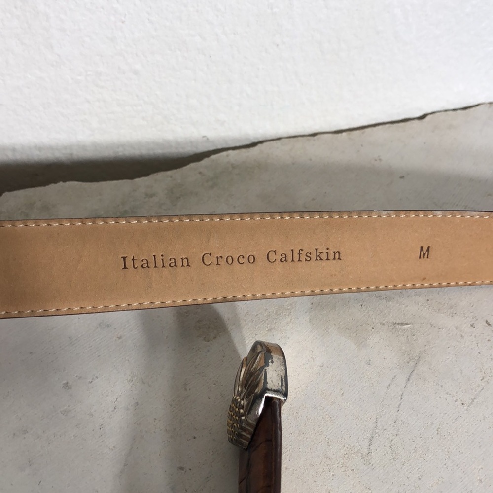 Vintage Arden Leather Co. Italian Croco Calfskin Belt - Picture 9 of 11
